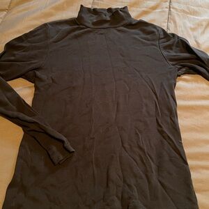 Black Turtleneck Long Sleeve Top